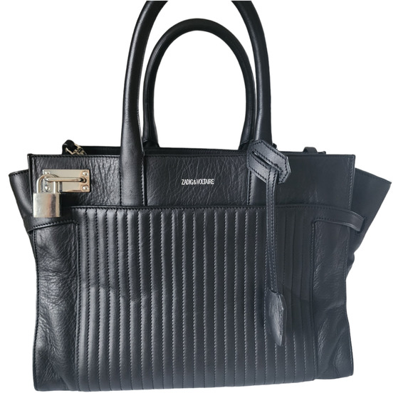 Zadig & Voltaire Black Bag Candide Small Hand Bag Shoulder Bag Skull Studs - Picture 11 of 16